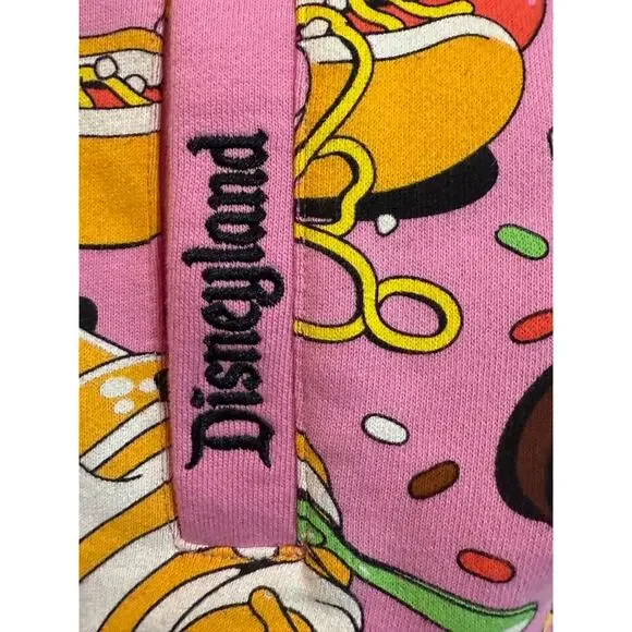 Disneyland Disney Eats Pink Half Zip Pullover Hoodie Hooded Sweatshirt Size XS‎ - Picture 3 of 4